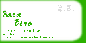 mara biro business card